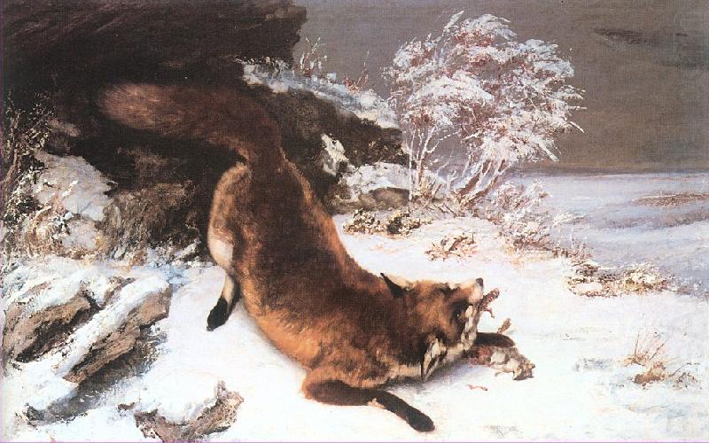 The Fox in the Snow, Courbet, Gustave